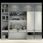 Trueliving 5 Door Fitted Kids Brown wardrobes Laminated Finish & PU Finish with Drawers 8Ft *2Ft *9Ft -2438.4MM X 609MM X 2743.2MM)